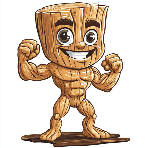 Versatile Wood Caricature Clipart for All Occasions