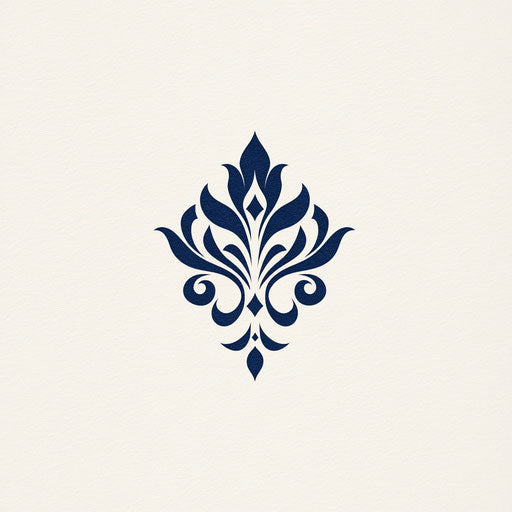 Elegant clothing logo design with a unique abstract lace pattern