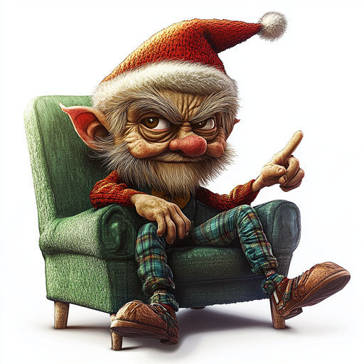 Premium Christmas Hat Caricature Clipart for Digital Artists