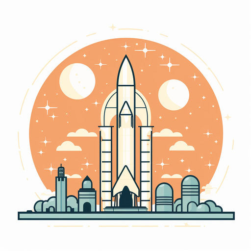 Mission clipart in Minimalist style, on white background