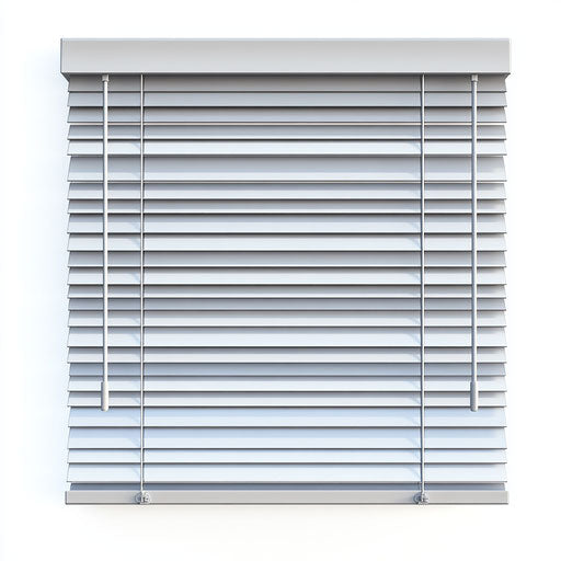 3D Blinds in photo realistic style with a flat white background, isolated clipart