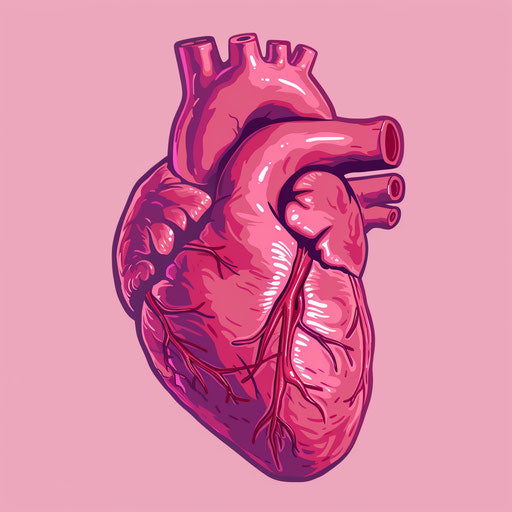 Animated heart illustration in undefined anatomy style