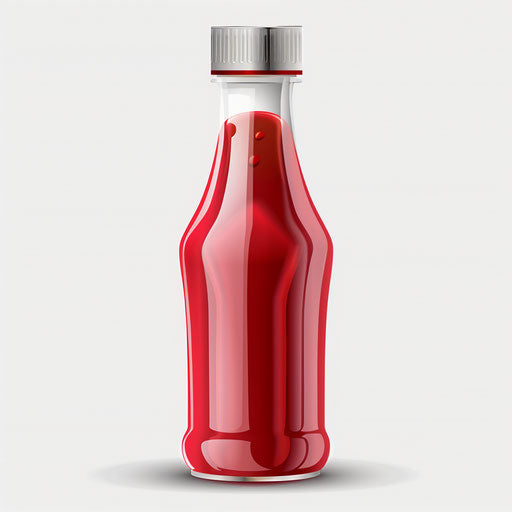 Photo-realistic ketchup clipart with random background