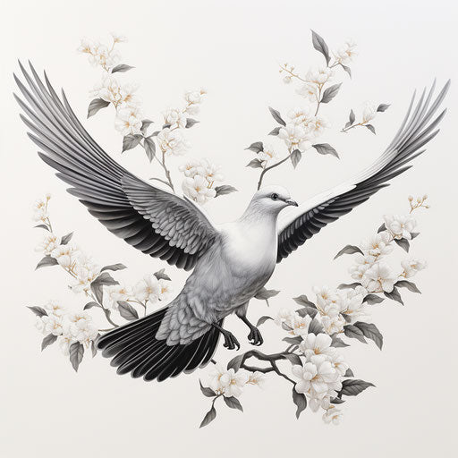 Dove with a branch, psychological phenomena style