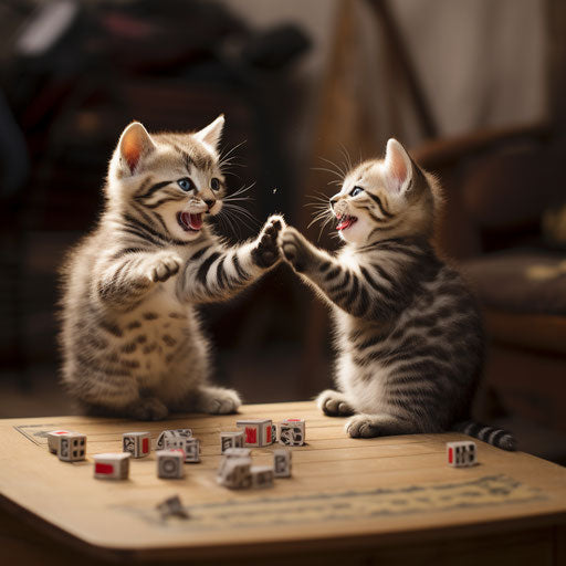 American shorthair kittens play