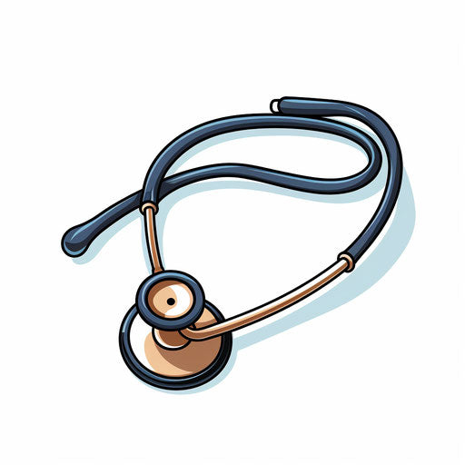 Minimalist style stethoscope clipart on white background