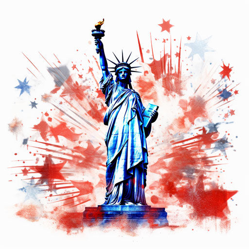 Free clipart images of the fourth of july in the style of Impressionistic Art
