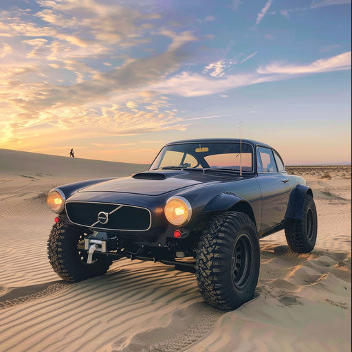 1966 Volvo P1800 ready for off-road adventure in the desert