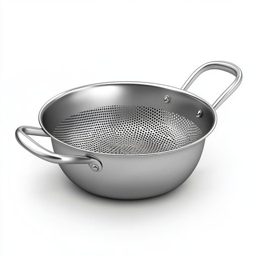 3D Strainer on flat white background, isolated clipart