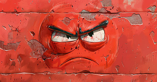 Red angry face