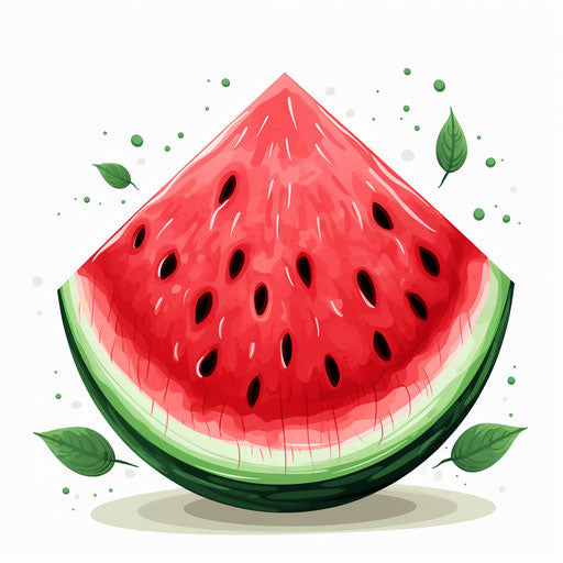 Watermelon clipart in Minimalist style, on white background