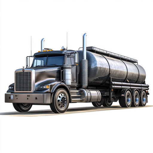 Realistic tanker truck, high resolution, isolated