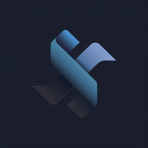 Professional business logo with bold typography on dark blue