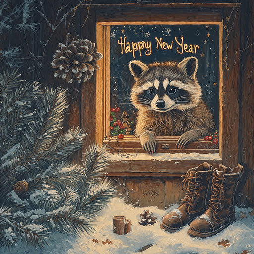 Joyful Happy New Year Card Greeting NYE Greeting Packs