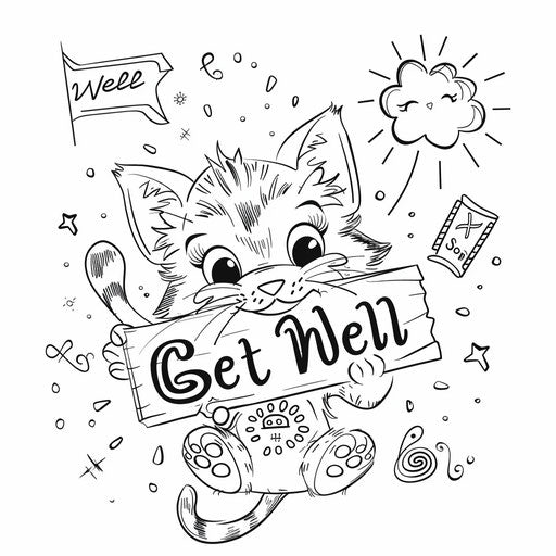 Enjoy Get Well Soon Coloring Pages - Creative Leisure Time
