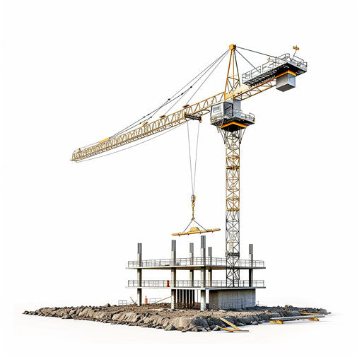 Under construction clipart with photo realistic style on white background