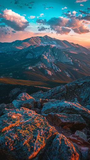 Pikes Peak 1 hour after sunset