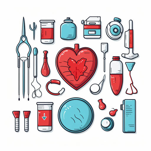 Minimalist medical illustration on white background