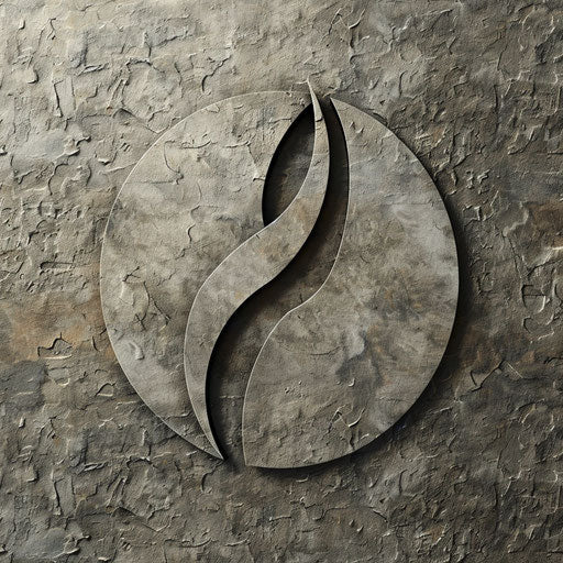 Sophisticated new logo with a muted palette and textured background