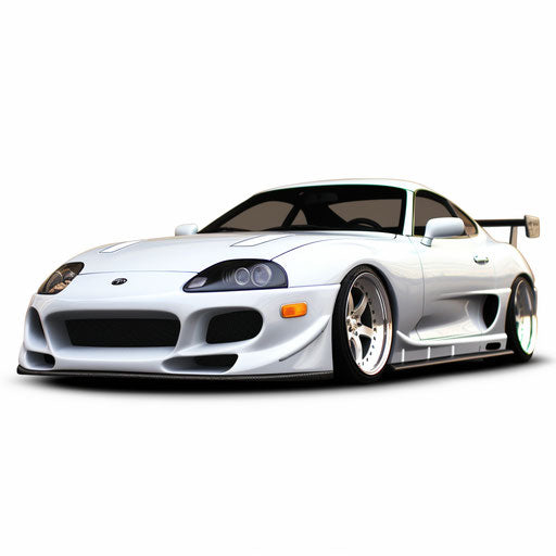 Classic Toyota Supra on white background
