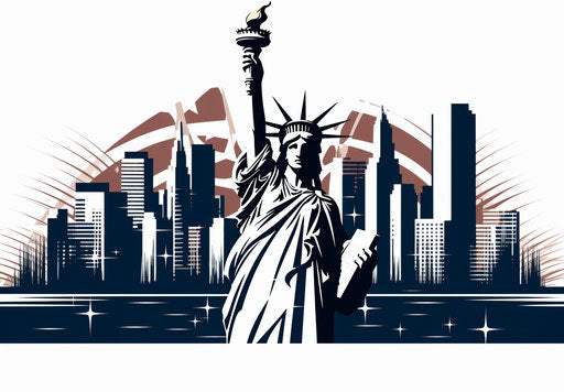 Exaggerated face in black and white at New York