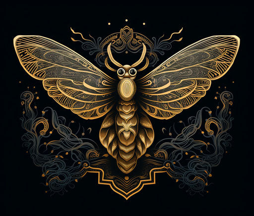 Nightmarish moth linework