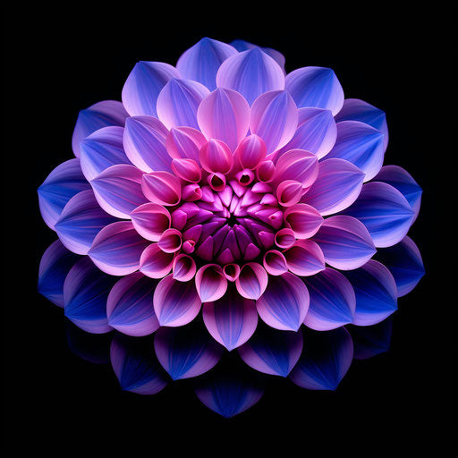 Flower with blue flower, dark purple and light pink style