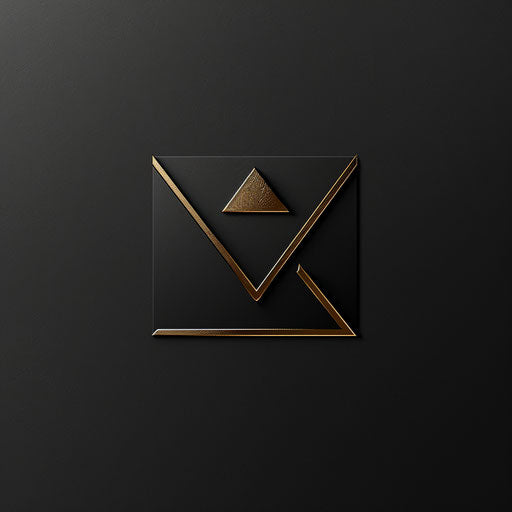 Luxury photography logo with black and gold accents on a sleek background