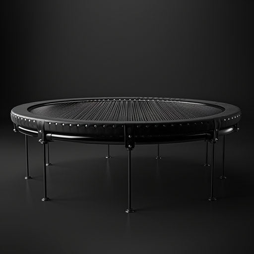 Trampoline clipart in realistic style on dark background