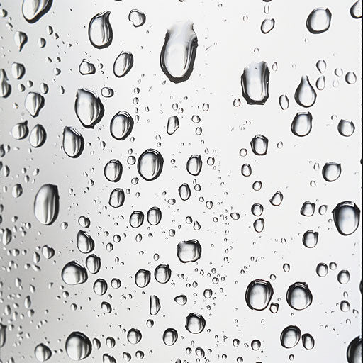 Beauty of rain droplets on window against white background