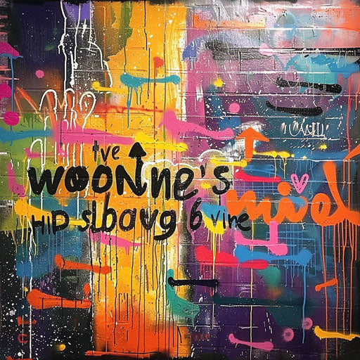 Colorful graffiti with life journey quote