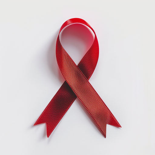 Realistic cancer ribbon clipart on flat white background