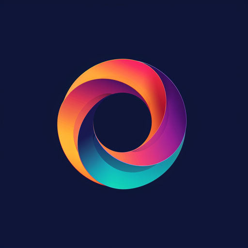 Modern logo design with gradient background, vibrant colors