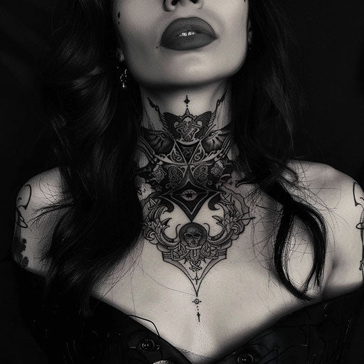 Chest Tattoos For Women Body Art Tattoo Stencil Kit