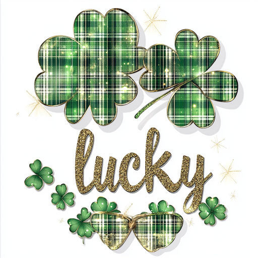 3D vector design with leopard print and green plaid pattern