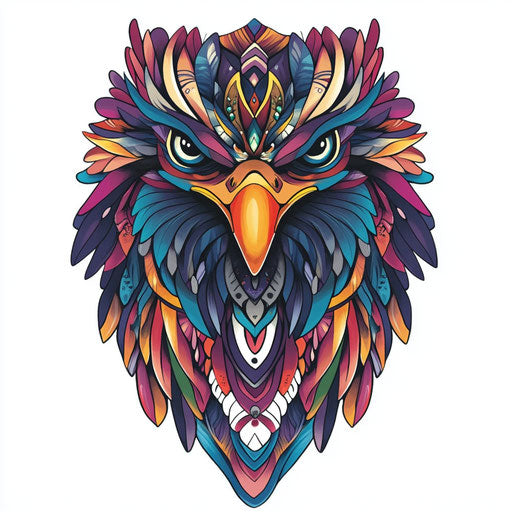 Eagle tattoo on hand in a neo-traditional style