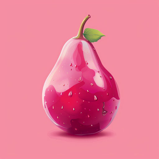 Pink clipart on random flat background in photo realistic style