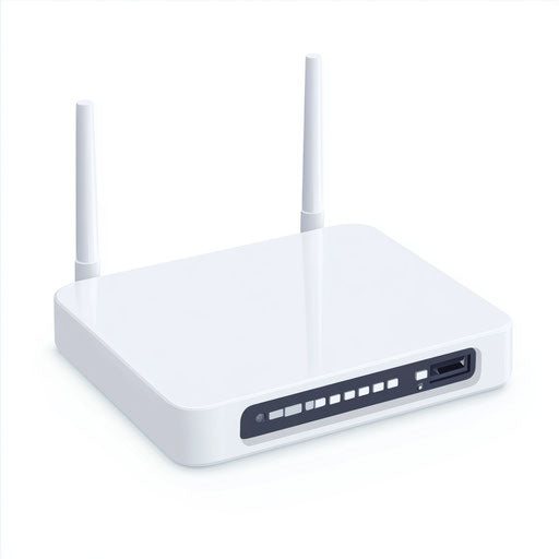 3D Modem on flat white background, isolated clipart