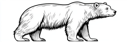 Simple bear coloring book page