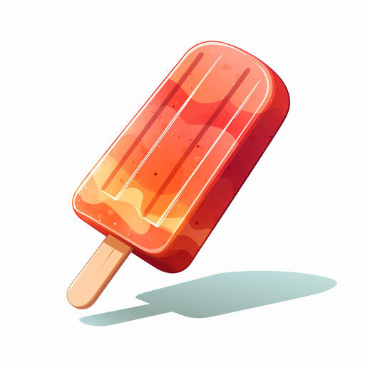 Popsicle illustration in the style of Chiaroscuro Art, on white background