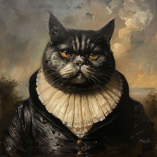Fatcat oil painting