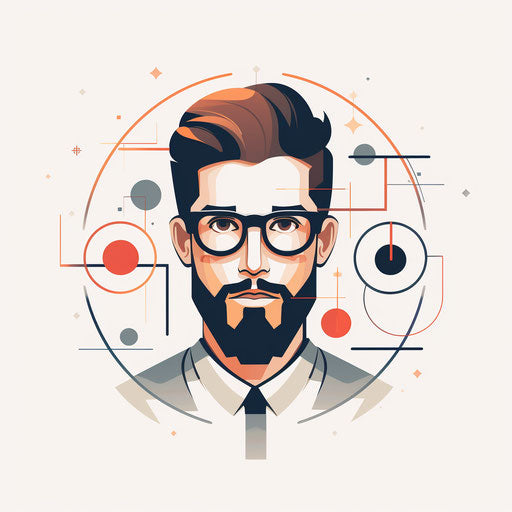 Smart clipart in Minimalist style, on white background