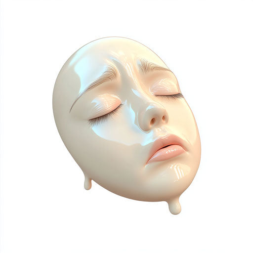 3D crying in a photo realistic style with a flat white background, isolated clipart