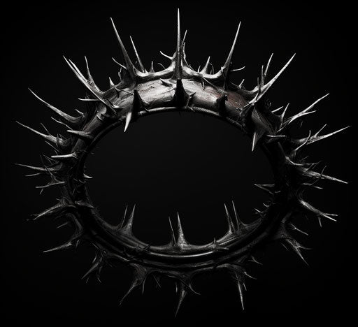Black and White Thorn Crown for Halloween