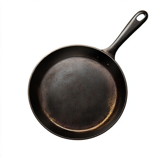 Realistic depiction of a skillet, high resolution, isolated