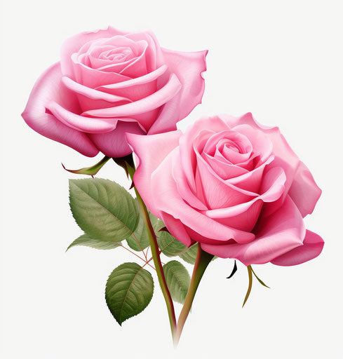 Pink roses clipart transparent background photo, realistic, iconic, eye-catching 21:22