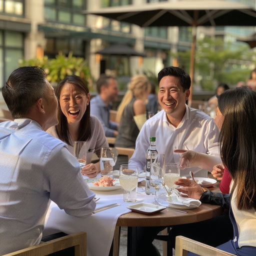 Team spirit at a corporate retreat