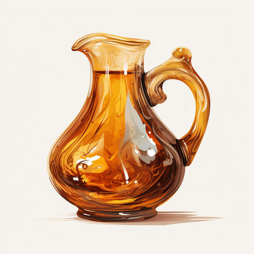 Jug clipart in the style of Oil painting, on a white background