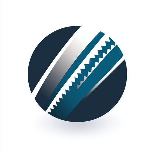 Modern cricket logo design with geometric ball symbol