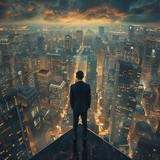 Urban vista from a skyscraper